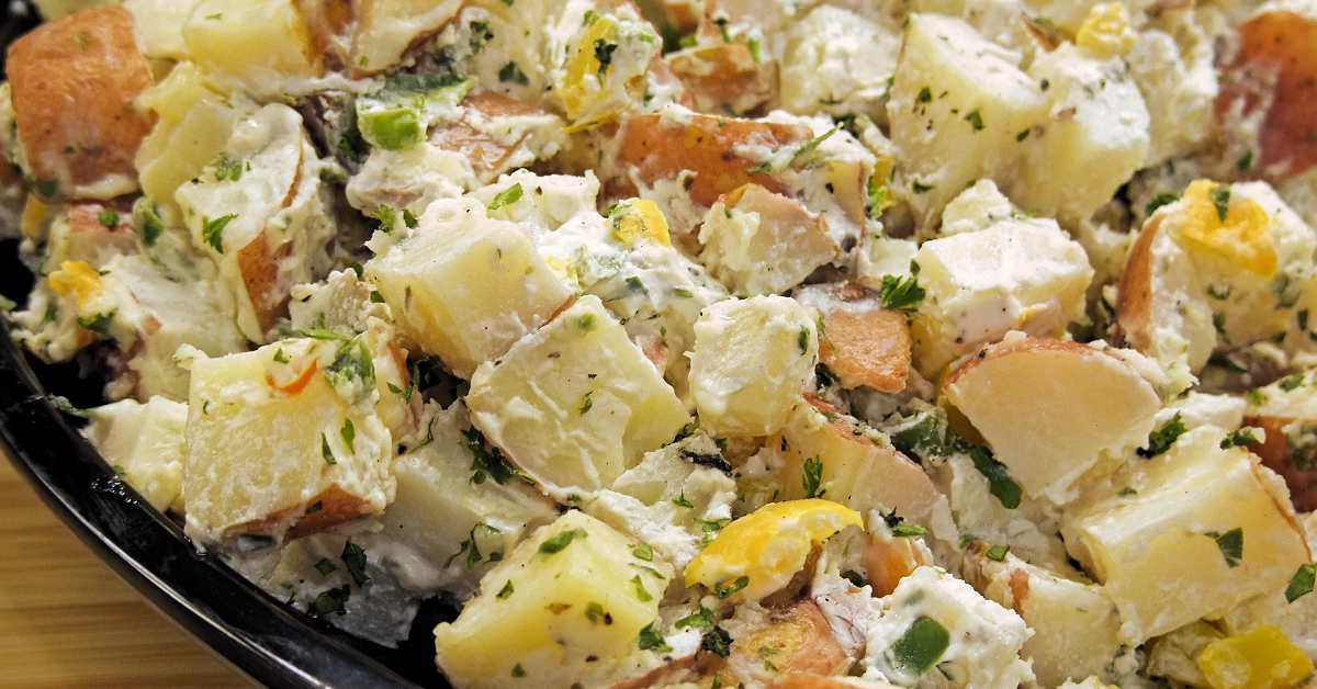 Savor the Joy of Crafting a New Favorite - Baloney Salad. A Delightful Blend of Potatoes, Veggies, and Baloney in Creamy Mayonnaise.